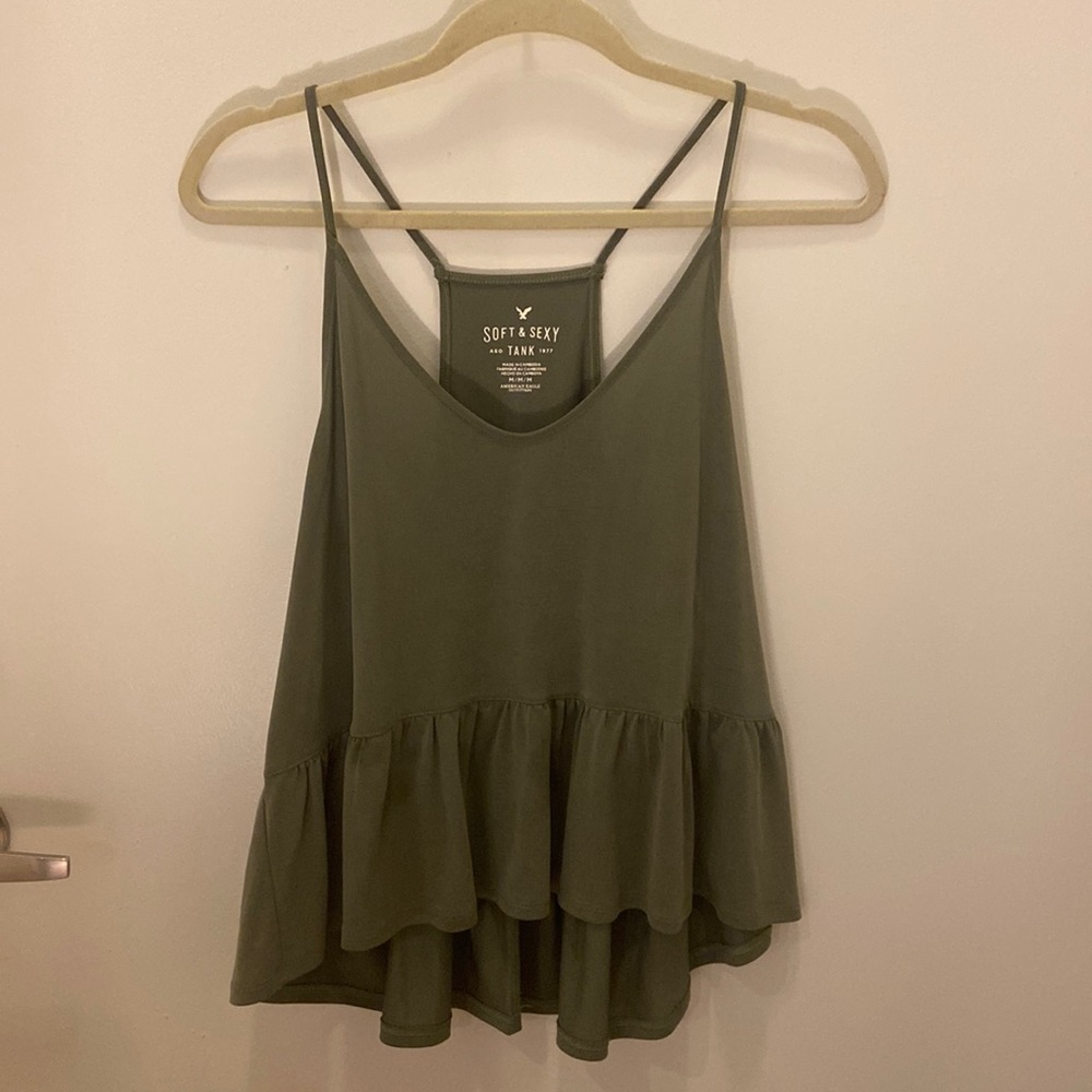 American Eagle Soft & Sexy Tank: size medium in Dark Green